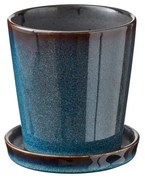 Kamionkowa osłonka na doniczkę ø 10 cm Gastro Dark Blue/Black – Bitz