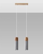 Lampa wisząca ZANE 2 szara SOLLUX  LIGHTING
