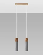Lampa wisząca ZANE 2 szara SOLLUX  LIGHTING