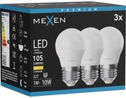 Mexen Nova 3x żarówka LED E27, G45, 1W, Ciepła - 3000K, 105 lm - L101-E27-0130-01x03