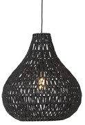 Retro lampa wisząca czarna 45 cm - Lina Drop Retro Oswietlenie wewnetrzne