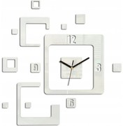 Zegar ścienny naklejany kwadratowy nowoczesny do salonu loft nowoczesny