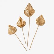 Opakowanie 4 Dekoracyjnych Suszonych Gałązek Bopay Złoto - Sklum