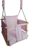 Jasnoróżowa huśtawka kubełkowa dla dzieci E9-M71
