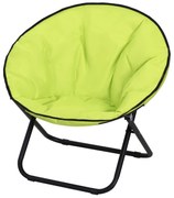 Outsunny Składany Fotel, Fotel Kempingowy, Fotel Ogrodowy, Fotel Obity, Metal + Materiał Oxford, 80 x 80 x 75 cm, Kolor Żółty