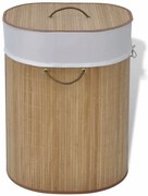Owalny bambusowy kosz na pranie T1-T70