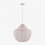Lampa Sufitowa Wisząca Z Metalu I Tkaniny Adaya Cotton Candy - Sklum