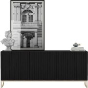 Komoda TAL 3D 168 czarna mat MEBLE LINDNER