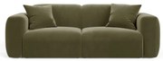 Aksamitna sofa w kolorze khaki 220 cm Strino – Cosmopolitan Design