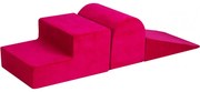 Piankowy 3-elementowy Zestaw, Plac Zabaw Dla Dziecka, Welurowy, Magenta - Meowbaby®