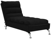 Czarny szezlong z 4-punktowym masażem wibracyjnym W1-F81