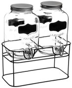 Podwójny dystrybutor do napojów na stojaku, 4L x 2 sztuki w komplecie