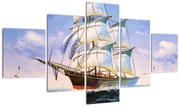 Obraz statku na falach (125x70 cm)