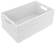 Biały drewniany pojemnik 36x26x15 cm – Orion