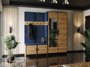 Garderoba ROJ 21 Dąb Craft Złoty + Niebieski