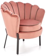 Różowy fotel wypoczynkowy muszelka T2-K19