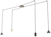 Czarna duża wisząca lampa pająk - 2X D131 S1-W63