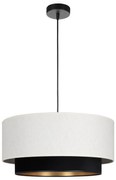 Lampa wisząca na przewodzie NATIA 1xE27/60W/230V biały/czarny