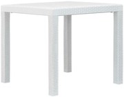 Biały kwadratowy stolik ogrodowy E1-L24