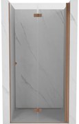 Mexen Mist-F drzwi prysznicowe składane prawe 60 cm, transparent, miedź szczotkowana - 8A6-060-000-65-00-P