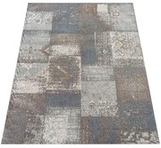 Prostokątny dywan w kwadratowe wzory Dąb D3-C33