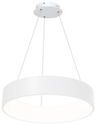 Lampa wisząca OHIO WHITE 24W LED nowoczesna, biała, koło