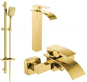 Mexen Aries DQ62 zestaw wannowy, złoty - 744813DQ62-50