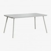 Stół Ogrodowy Prostokątny 160x90 Cm Ze Szkła I Aluminium Arhiza Awokado - Sklum