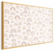 Plakat Tęcze i serca 30x21 cm z ramą złotą bez marginesu ARTGEIST B