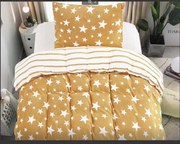 PrzytulneMieszkanie.pl PrzytulneMieszkanie.pl Pościel z mikropluszu GWIAZDY beżowa Rozmiar pościeli: 70 x 90 cm | 140 x 200 cm