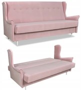 Wersalka sofa uszak kanapa rozkładana Ari różowa