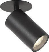 Nowoczesny reflektor wpuszczany czarny GU10 50 mm IP44 - Chels