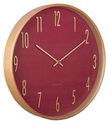 Zegar ścienny Karlsson 5996RD design czerwony,średnica 40 cm
