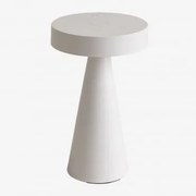 Bezprzewodowa Lampa Stołowa Led Na Zewnątrz Z Żelaza Catinca Biała - Sklum