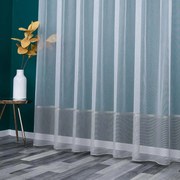 Firana gładka Markizeta strukturalna Złote Paski wys. 300 cm ołowianka