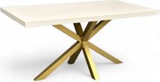 Stół KASZMIR nogi Metal Złoty Pająk 80x160 cm nierozkładany GLAMOUR