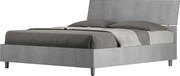 Łóżko bez stelaża 160x190 Nachylony zagłówek Cementu Demas