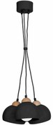 Lampa wisząca DAMA BLACK 3xE27, na kole