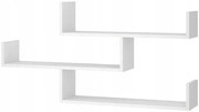 Biała trzypoziomowa półka ścienna D3-B78