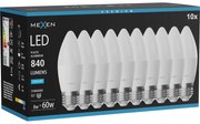 Mexen Nova 10x żarówka LED E27, C37, 8W, Zimna - 6500K, 840 lm - L102-E27-0865-01x10