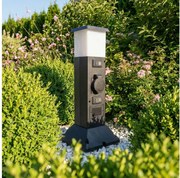 Brilagi - Lampa zewnętrzna z 2 gniazdami SCHUKO 1xE14/15W/230V IP44 czarna