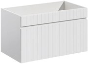 Biała szafka umywalkowa z lamelami 80 cm W8-H67