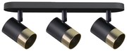 Lampa sufitowa w czarno-złotym kolorze z metalowym kloszem 44x5.5 cm Tobi – Candellux Lighting