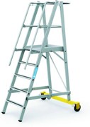 Zarges Składana aluminiowa drabina platformowa - 5 stopni, 1,3 m