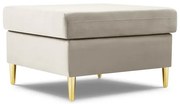 Pufa Kyoto Cosmopolitan Design Light Beige Velvet Puf aksamitny KYOTO beżowy ze złotą podstawą