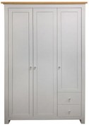 Szaro-naturalna szafa w dekorze dębu 112x180 cm Emerald – Støraa
