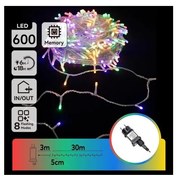 Aigostar - LED RGBY Zewnętrzny łańcuch świąteczny 600 diod LED/6W/230V 30 m IP44