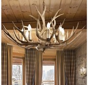 Ideal Lux – Żyrandol na lince CHALET 8×E14/40W/230V poroże