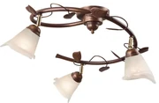 Ciemnobrązowa lampa sufitowa ze szklanym kloszem ø 13 cm Bluszcz – LAMKUR