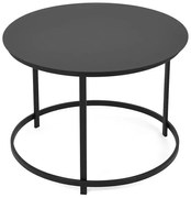 Czarny okrągły stolik kawowy w stylu loft C8-K81